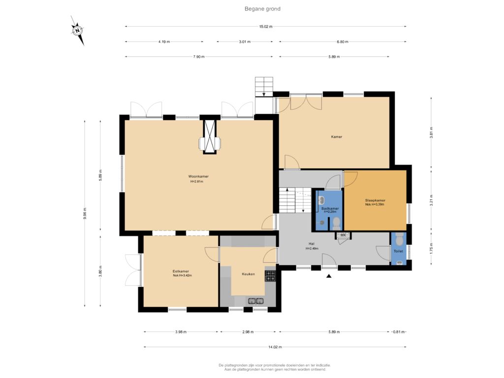 Bekijk plattegrond van Begane grond van Kopseweg 11