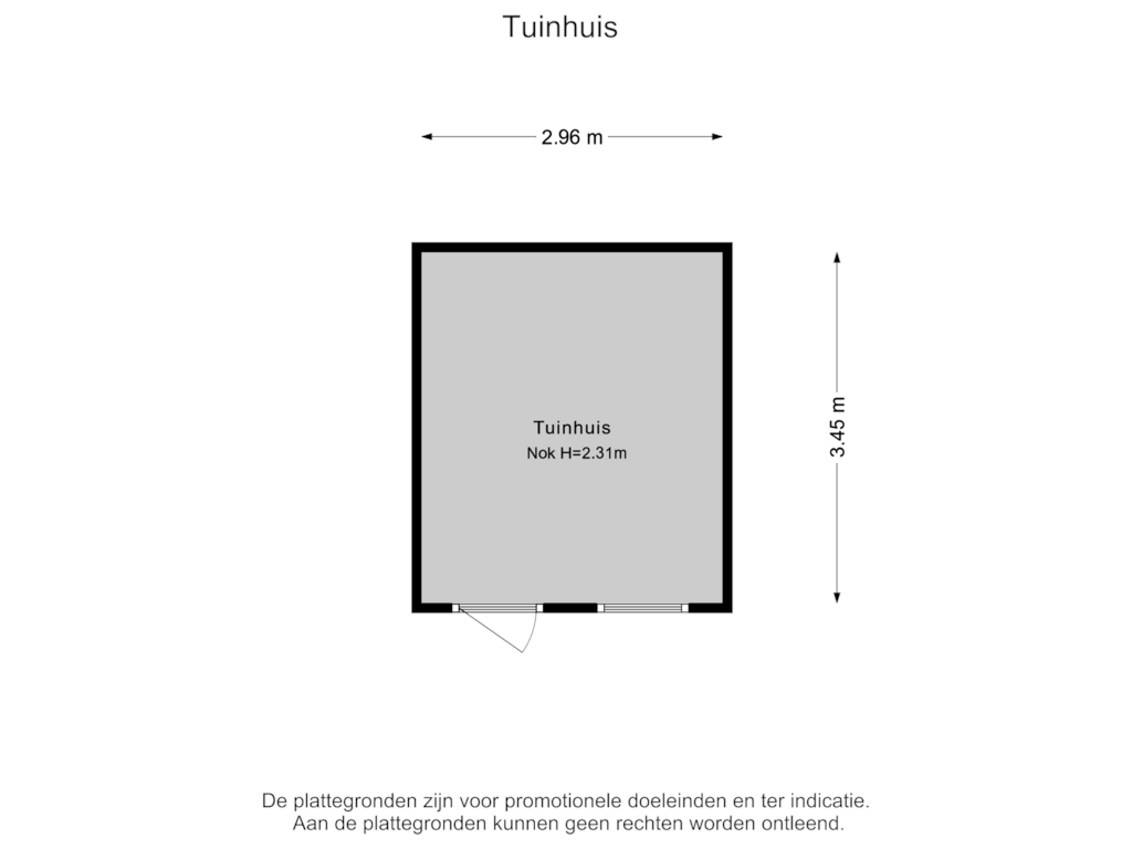 Bekijk plattegrond van Tuinhuis van Kopseweg 11