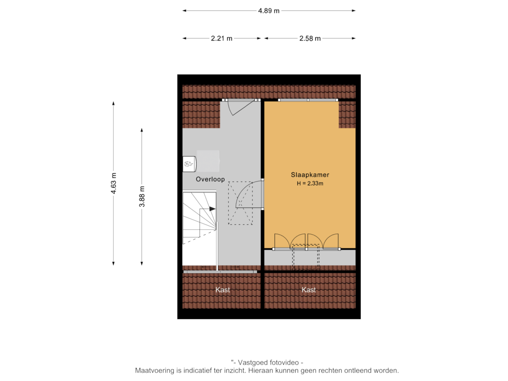 Bekijk plattegrond van 2e verdieping van Kleefsehoek 25