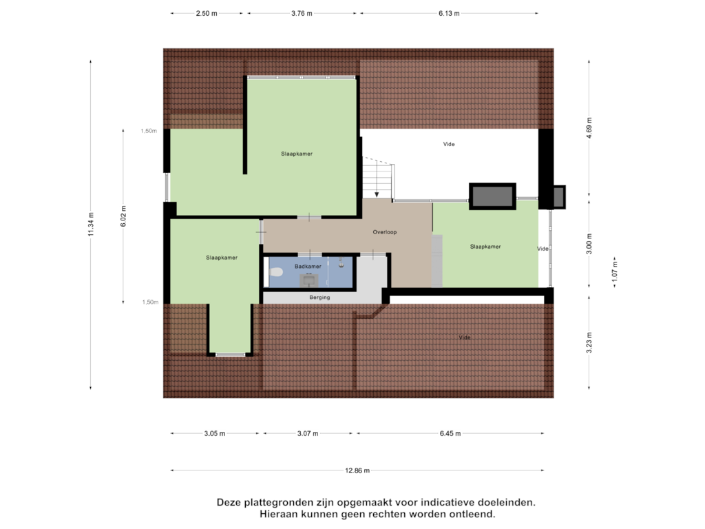 Bekijk plattegrond van Eerste Verdieping van Mahatma Gandhiweg 3