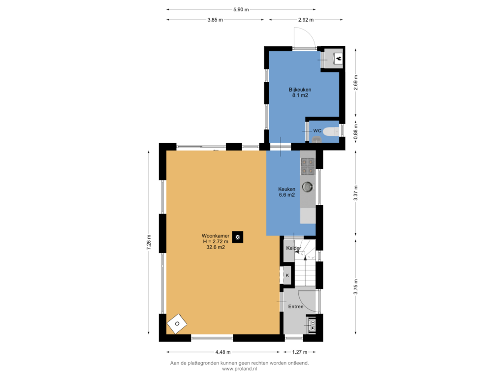 Bekijk plattegrond van Begane Grond van Hoofdstraat 7