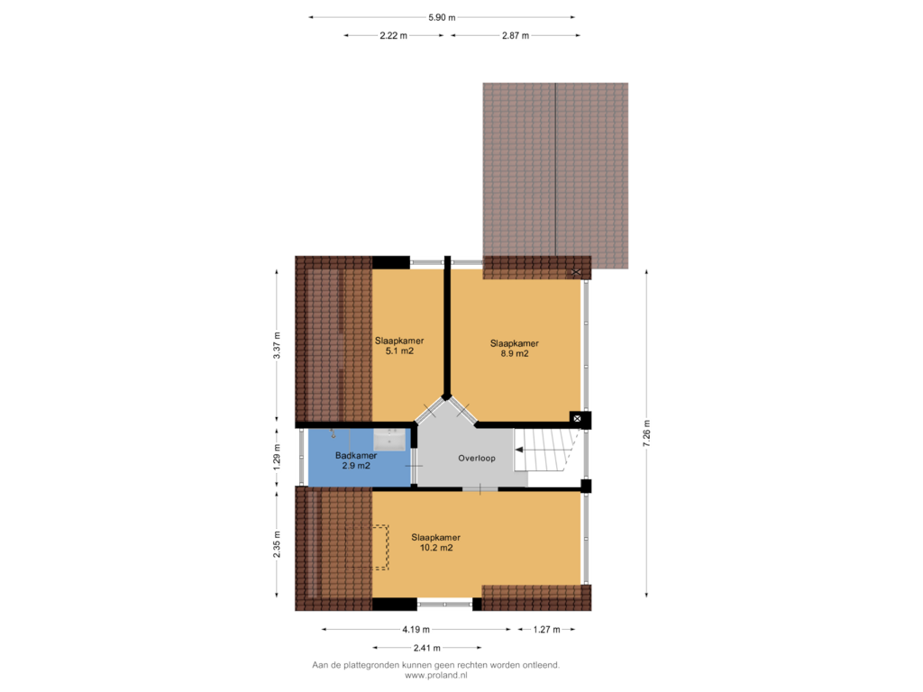 Bekijk plattegrond van 1e Verdieping van Hoofdstraat 7