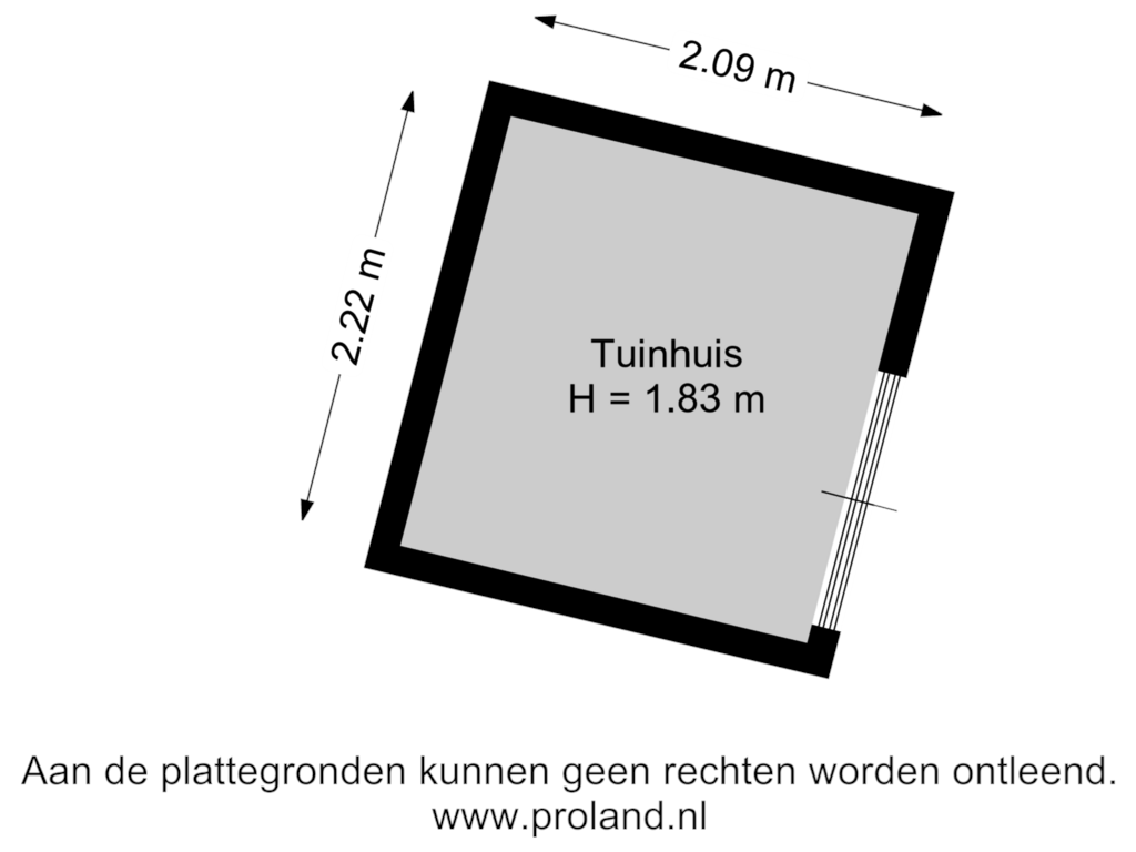 Bekijk plattegrond van Tuinhuis van Hoofdstraat 7