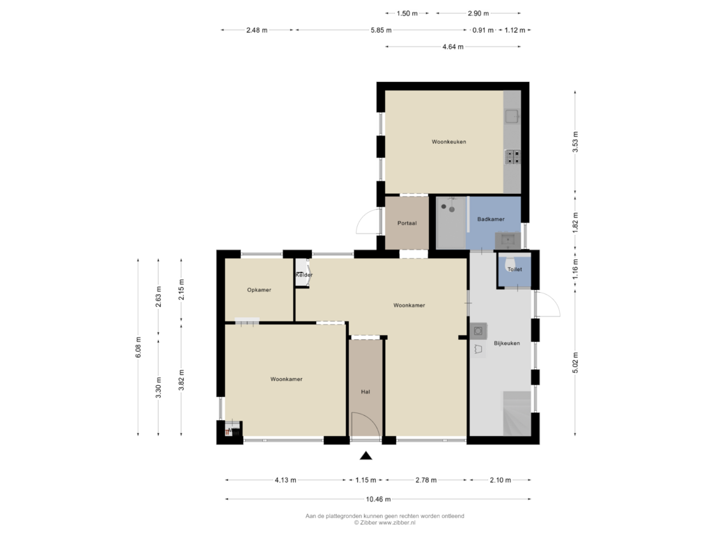 Bekijk plattegrond van Begane Grond van Middelstraat 24