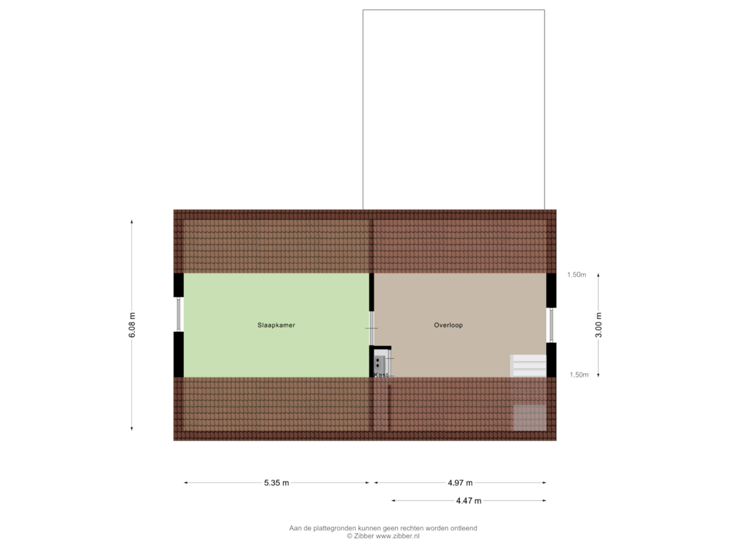 Bekijk plattegrond van Eerste Verdieping van Middelstraat 24