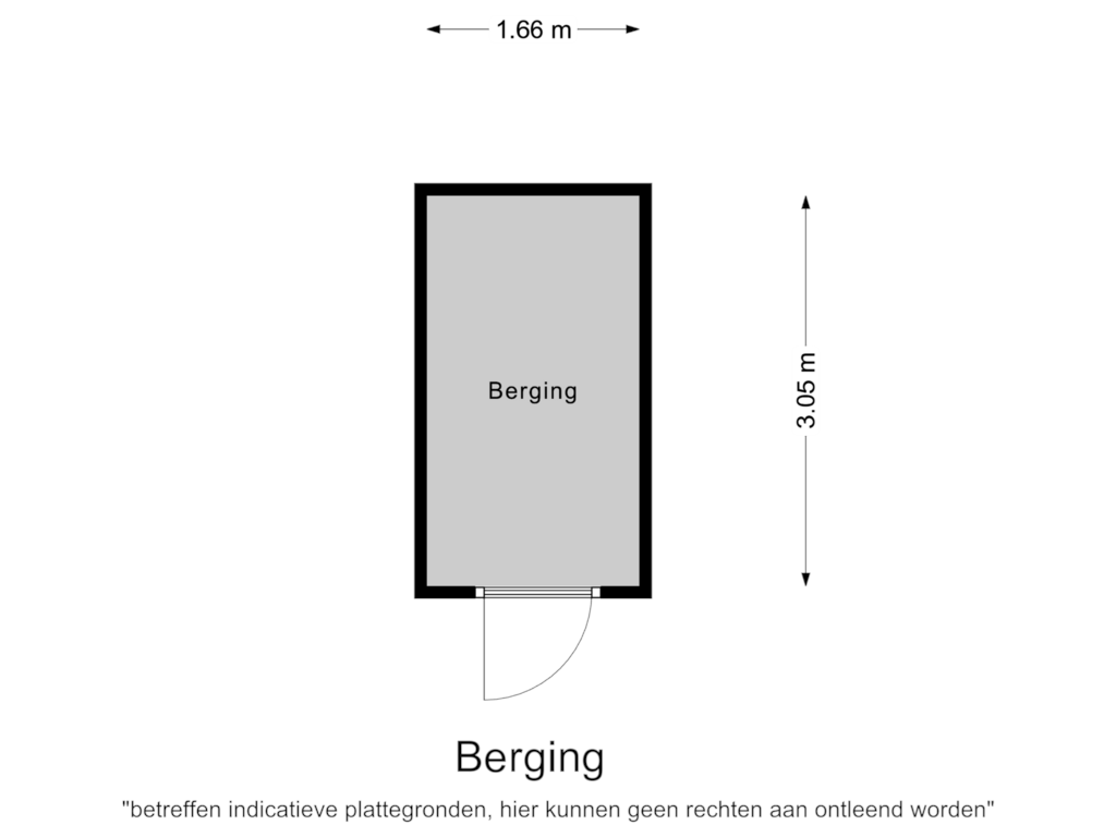 View floorplan of Berging of Raadhuishof 7