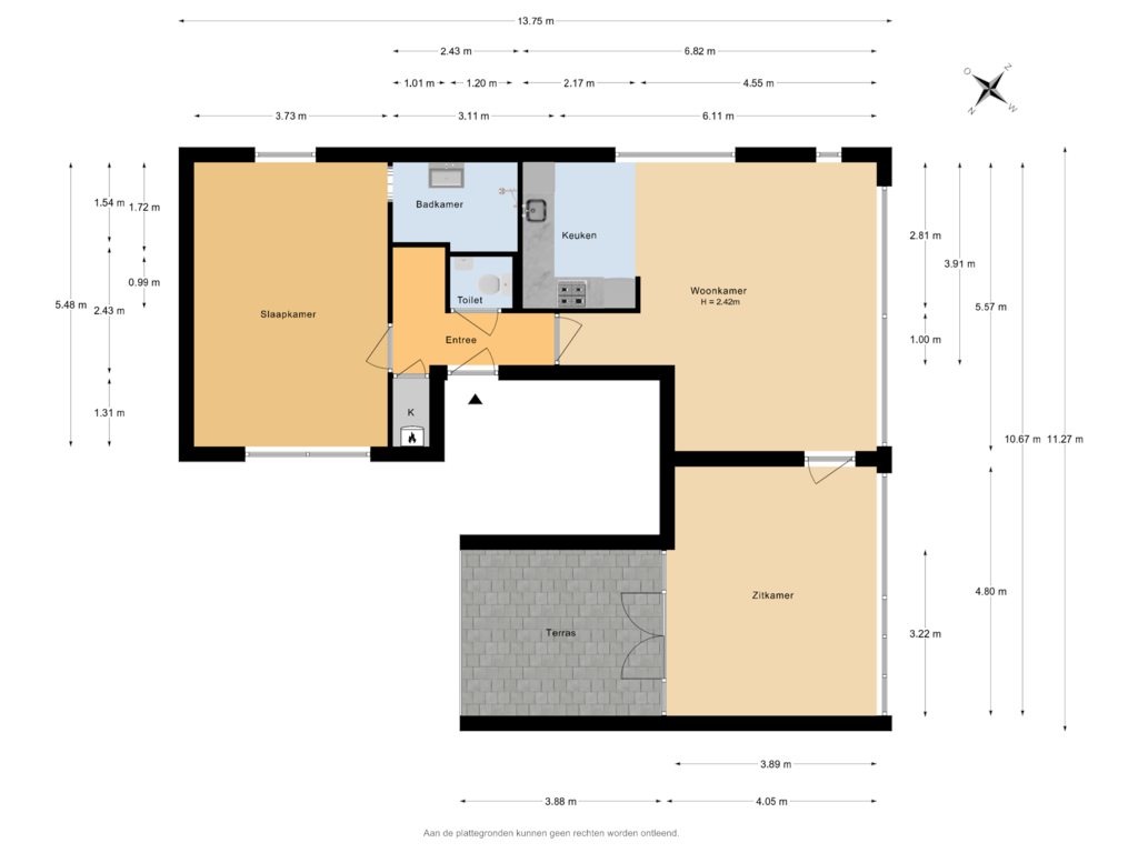 Bekijk plattegrond van Appartement van Zeereep 135