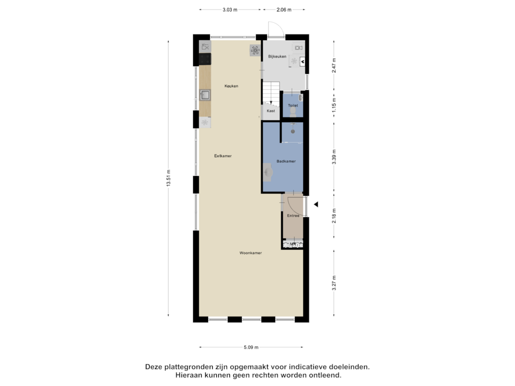 Bekijk plattegrond van Begane Grond van Nieuweweg 66