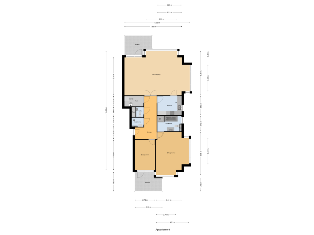 Bekijk plattegrond van Appartement van IJsvogellaan 165