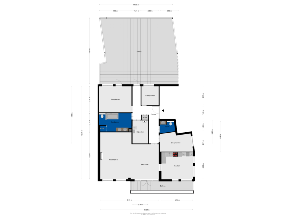 Bekijk plattegrond van Appartement van Kapelstraat 90