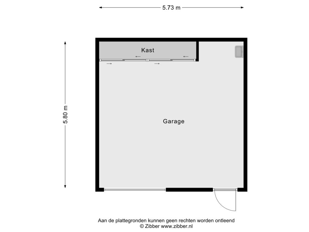 View floorplan of Garage of Kapelstraat 90