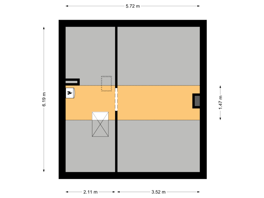 Bekijk plattegrond van Vliering van Cornelis Bloemaertstraat 51