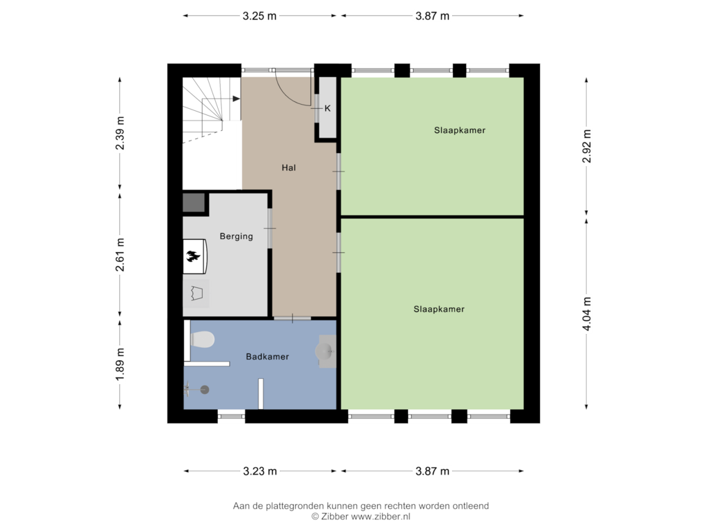 View floorplan of Eerste verdieping of Cranenburgsestraat 88