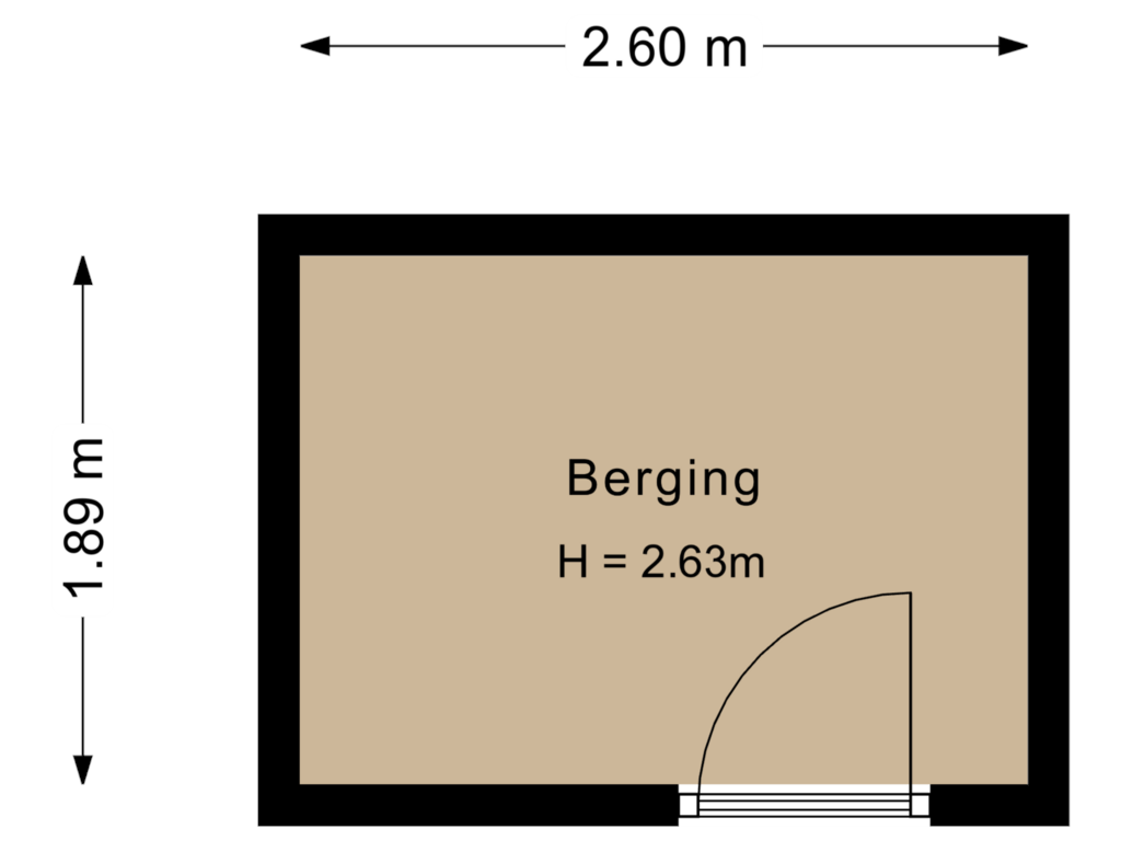 View floorplan of Berging of Kruyderlaan 29-29