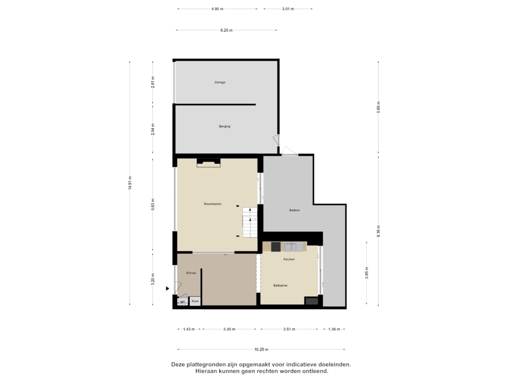 Bekijk plattegrond van Begane Grond van Kerkdreef 23