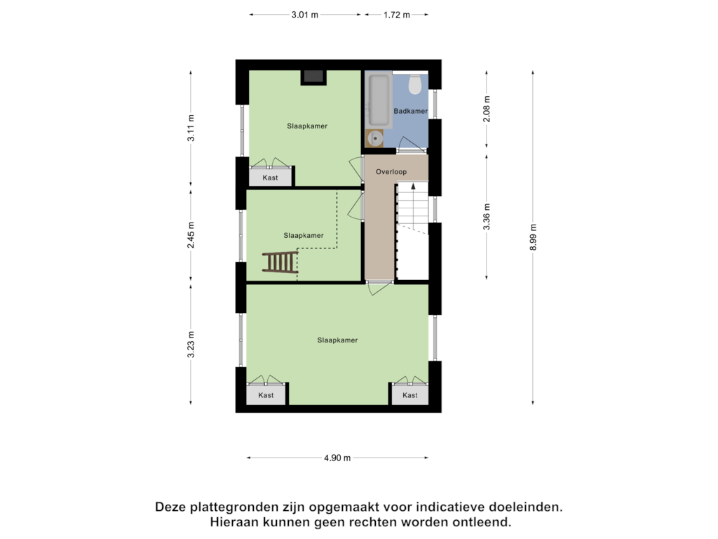 Bekijk plattegrond van Eerste Verdieping van Kerkdreef 23