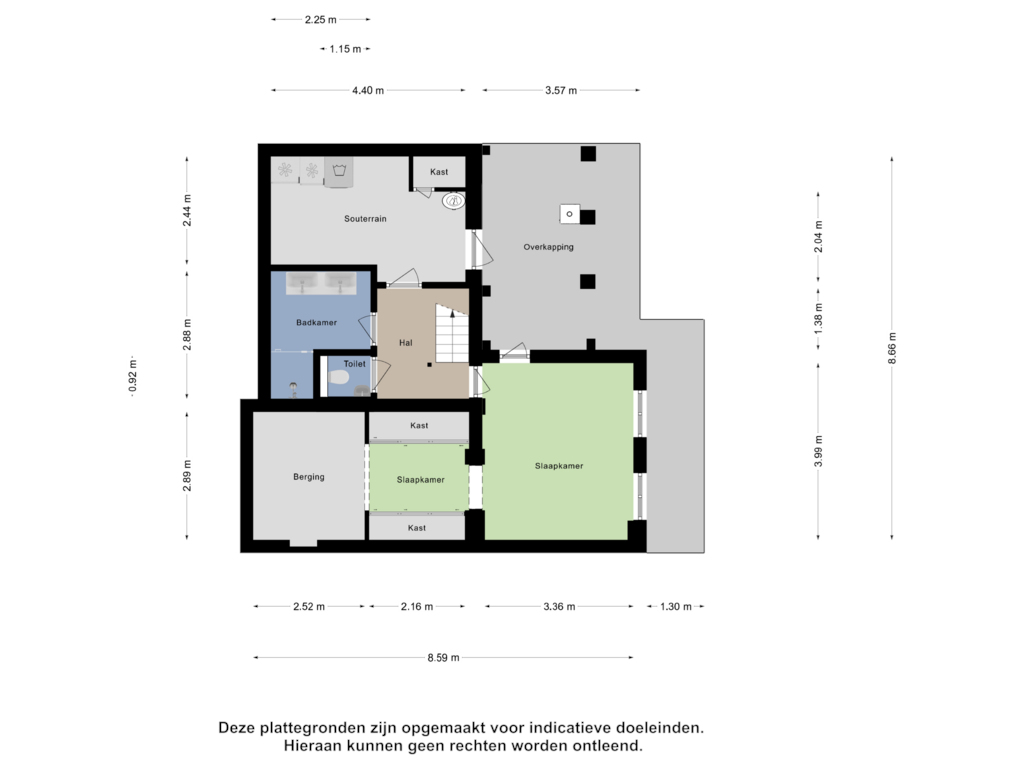 Bekijk plattegrond van Souterrain van Kerkdreef 23