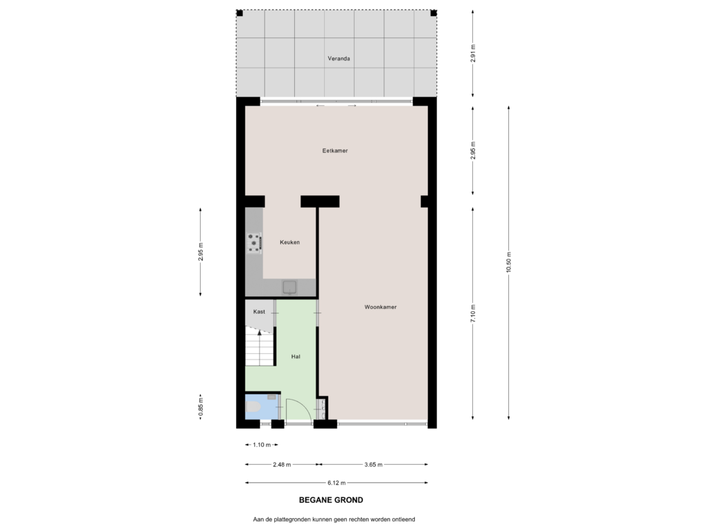 Bekijk plattegrond van Begane grond van Albardastraat 37