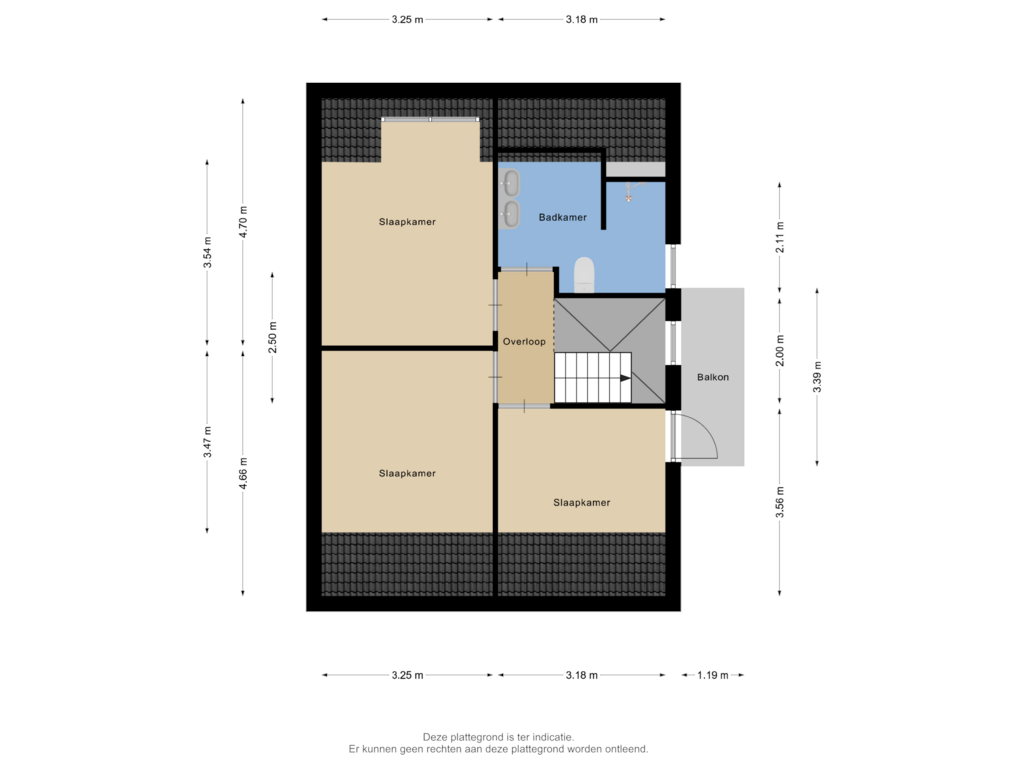 Bekijk plattegrond van Eerste verdieping van Kruisstraat 9