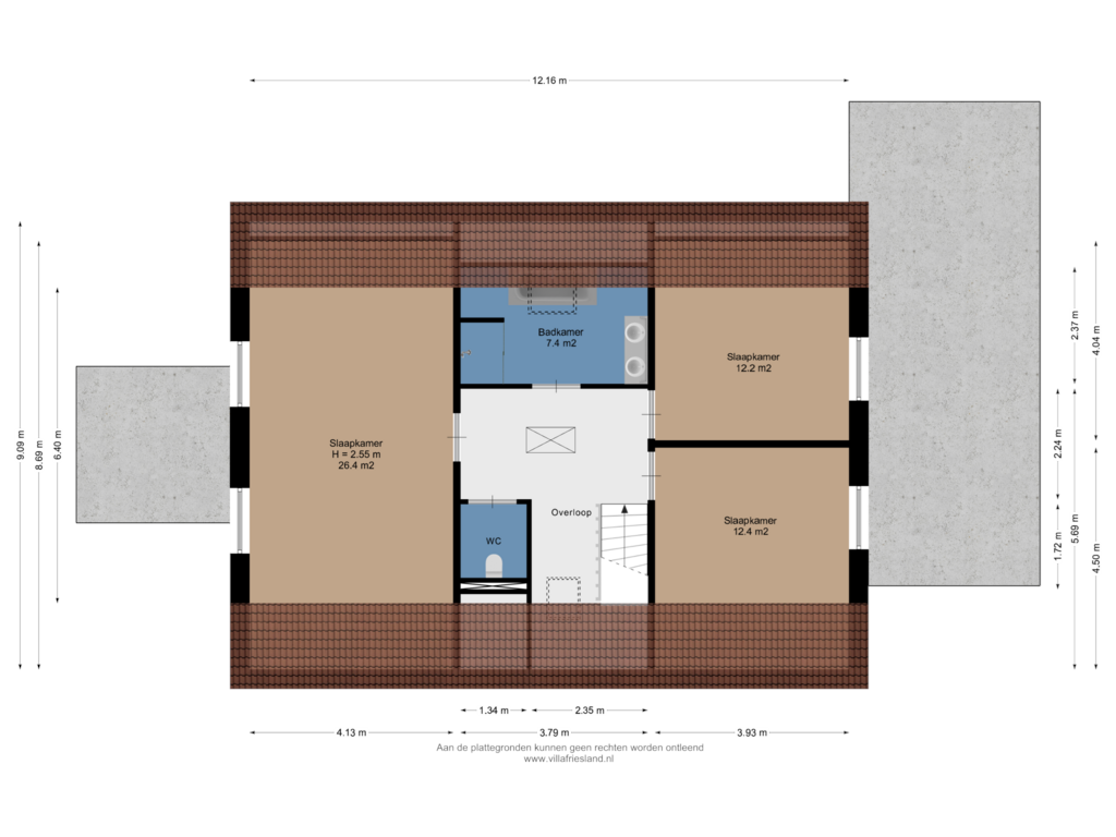 View floorplan of 1e Verdieping of Westmeep 53