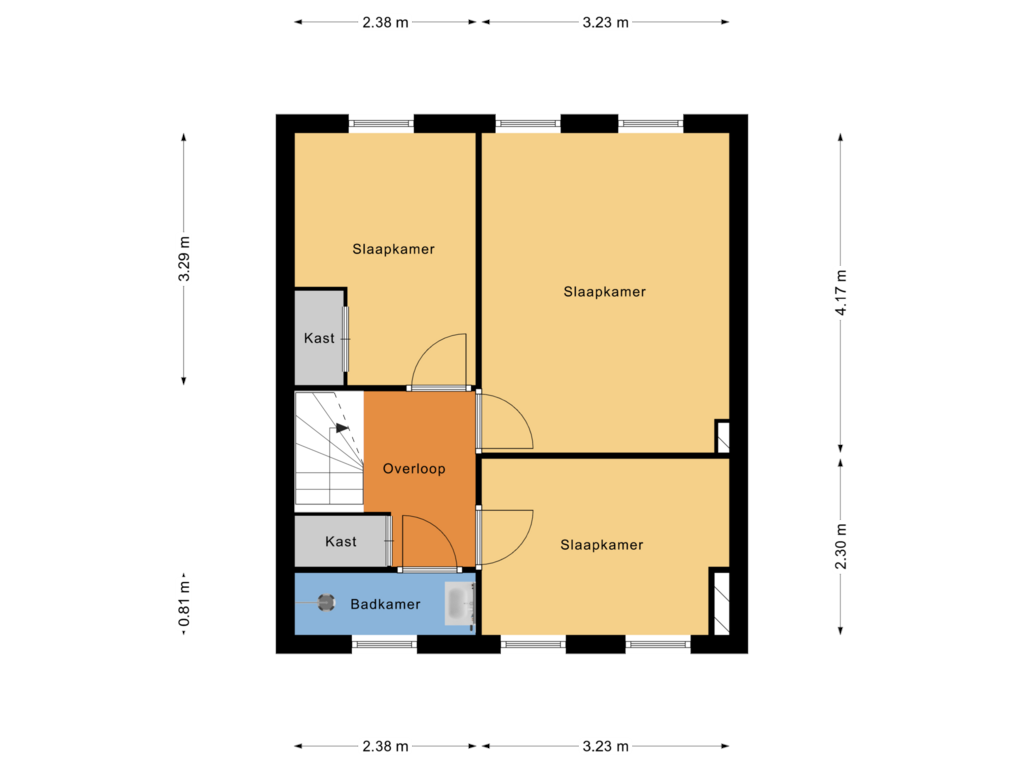 Bekijk plattegrond van vierde verdieping van Mathenesserweg 171-E