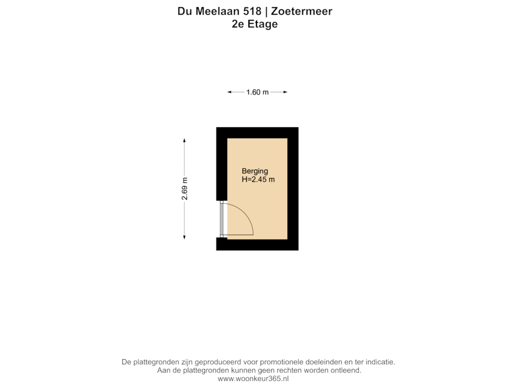 View floorplan of Berging of Du Meelaan 518