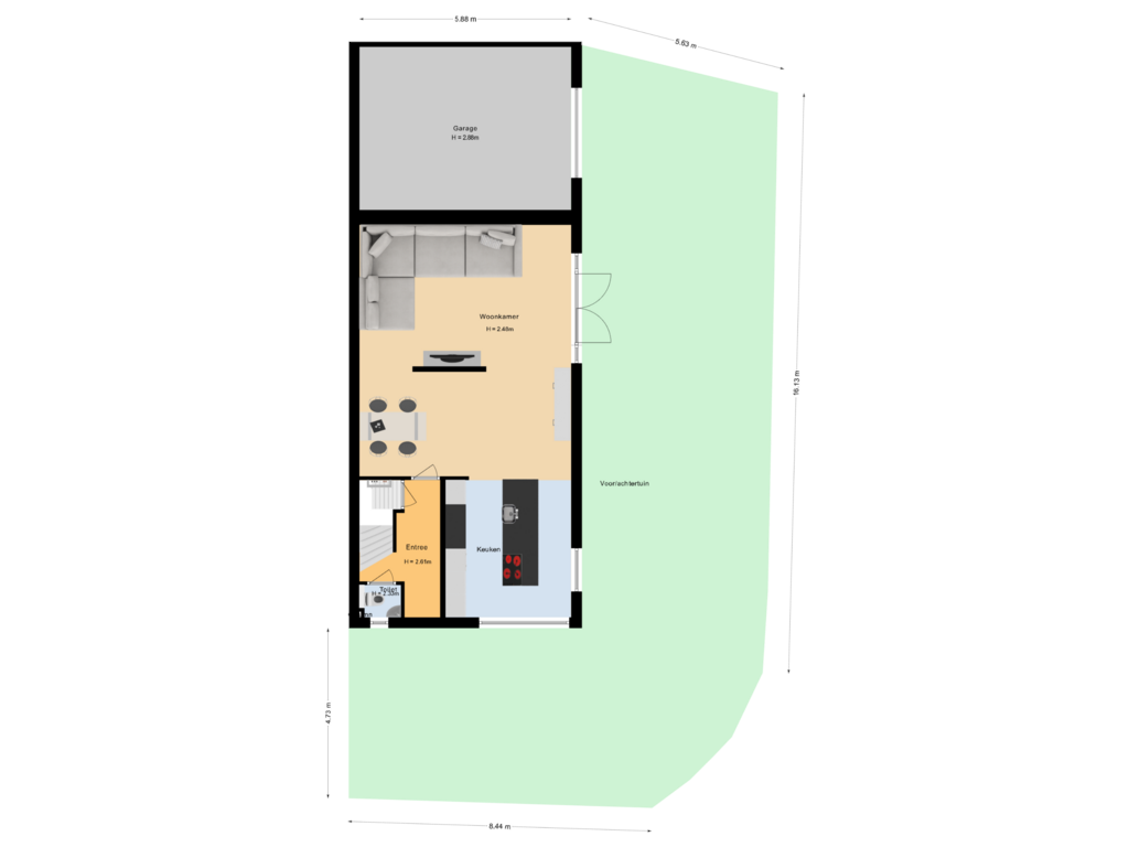 Bekijk plattegrond van Situatie van Pinnenburgerweg 52