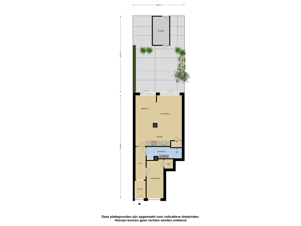 Bekijk plattegrond van Appartement Tuin van Victorieplein 37