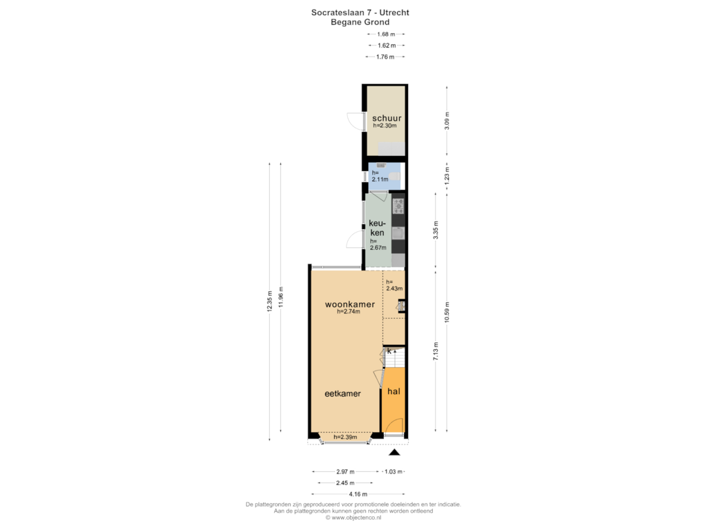 View floorplan of BEGANE GROND of Socrateslaan 7