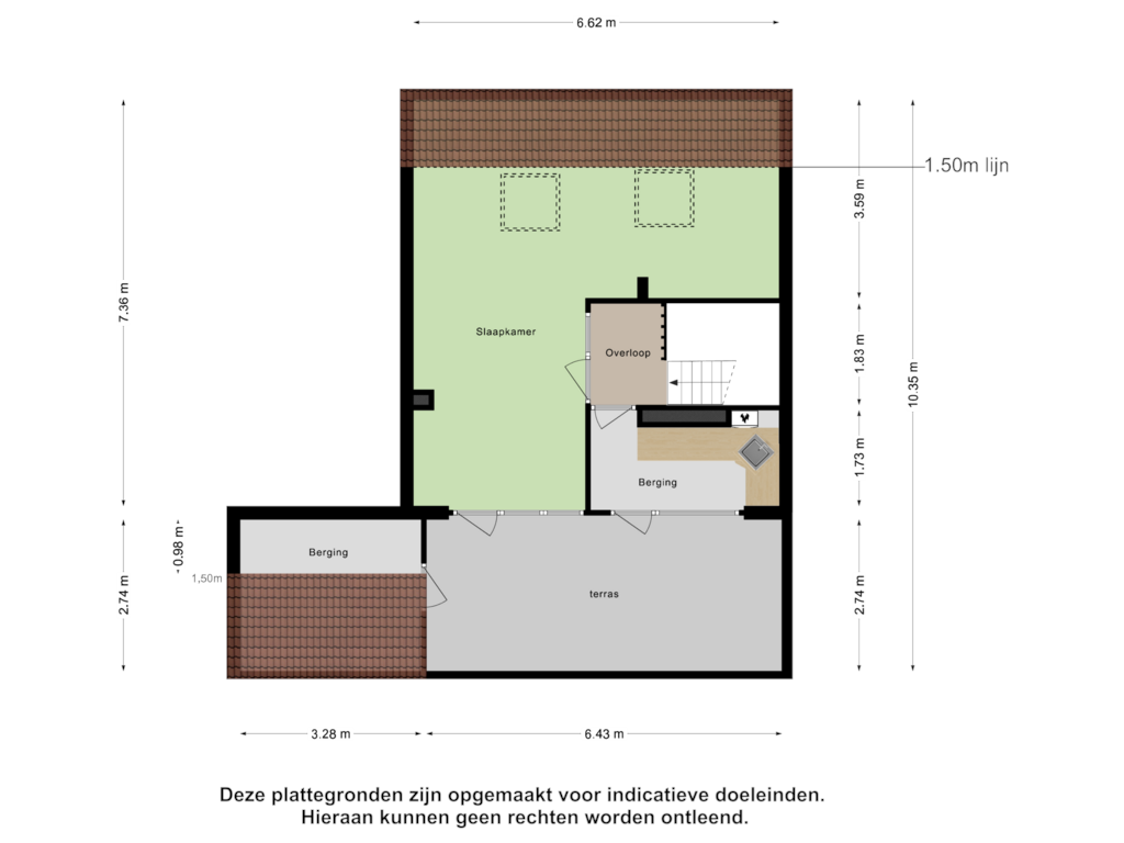 Bekijk plattegrond van Tweede Verdieping van Bertha von Suttnerstraat 7