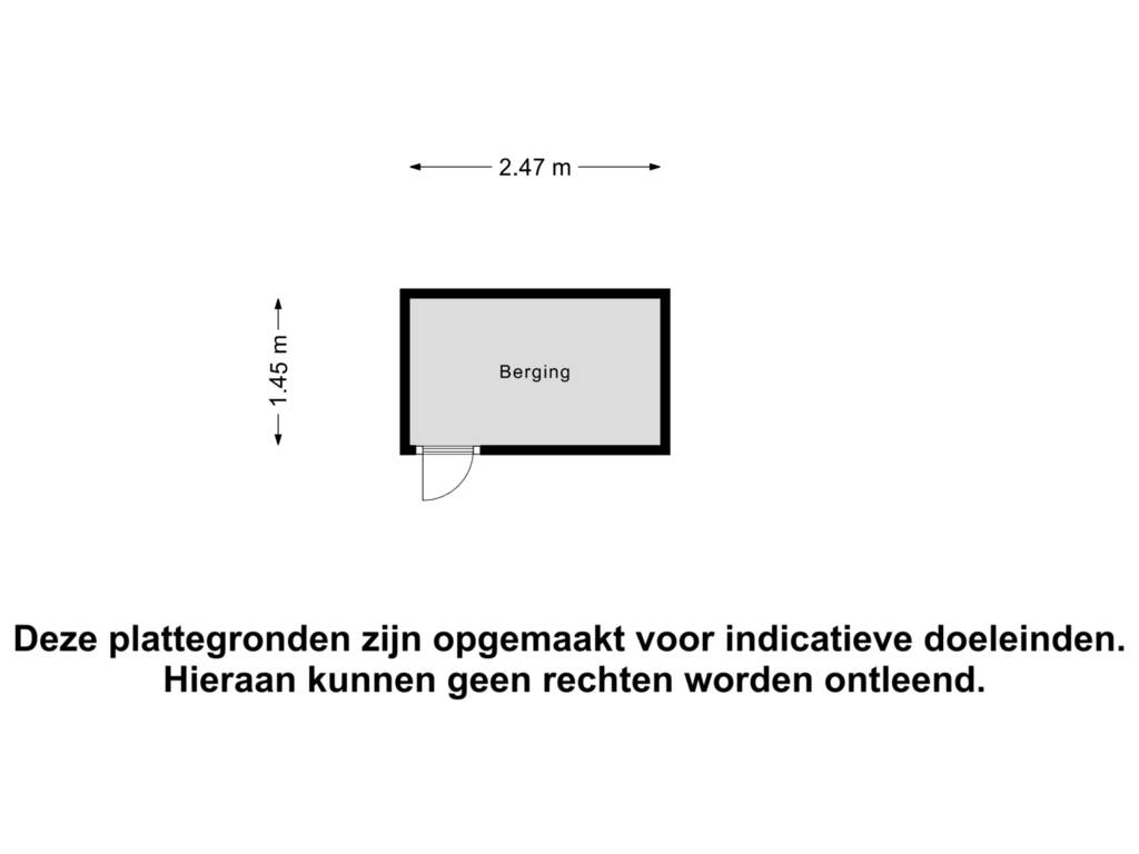 View floorplan of Berging of Lange Haven 22-B