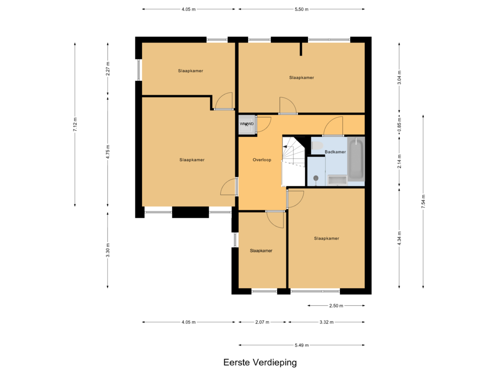 Bekijk plattegrond van Eerste Verdieping  van Dagpauwoog 34