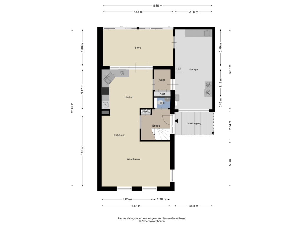 Bekijk plattegrond van Begane Grond van Looierstraat 3