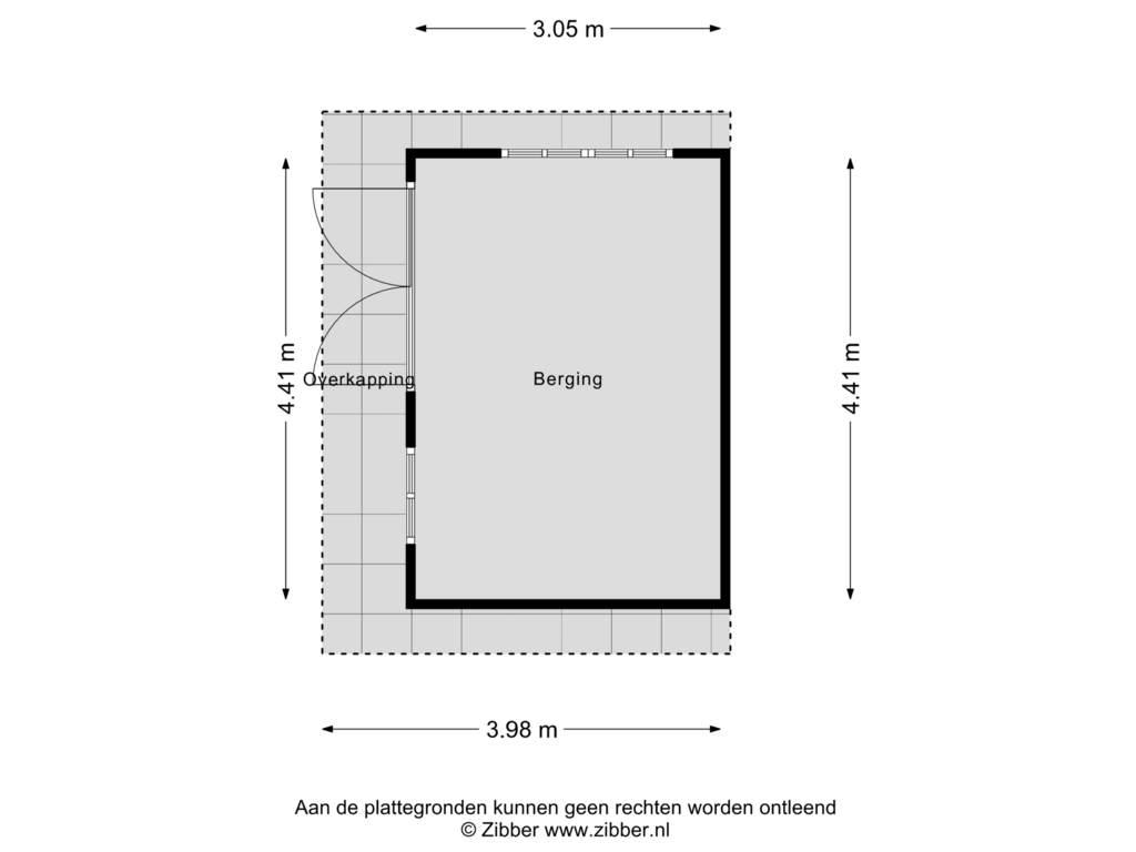 Bekijk plattegrond van Berging van Looierstraat 3