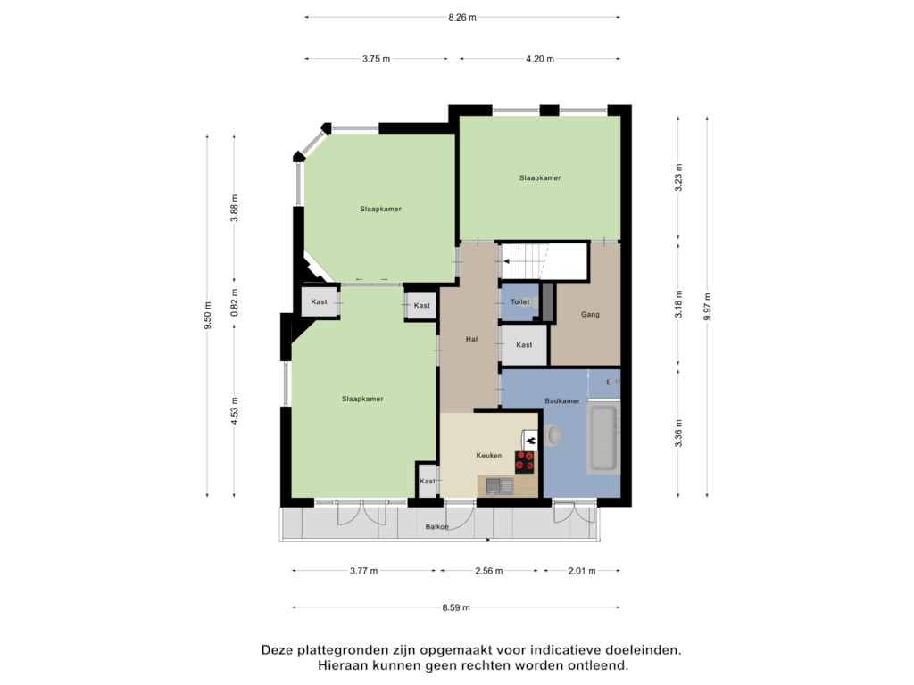 View floorplan of Tweede Verdieping of Soestdijksekade 972