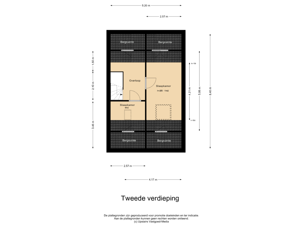 Bekijk plattegrond van Tweede verdieping van Beemdgrasstraat 9