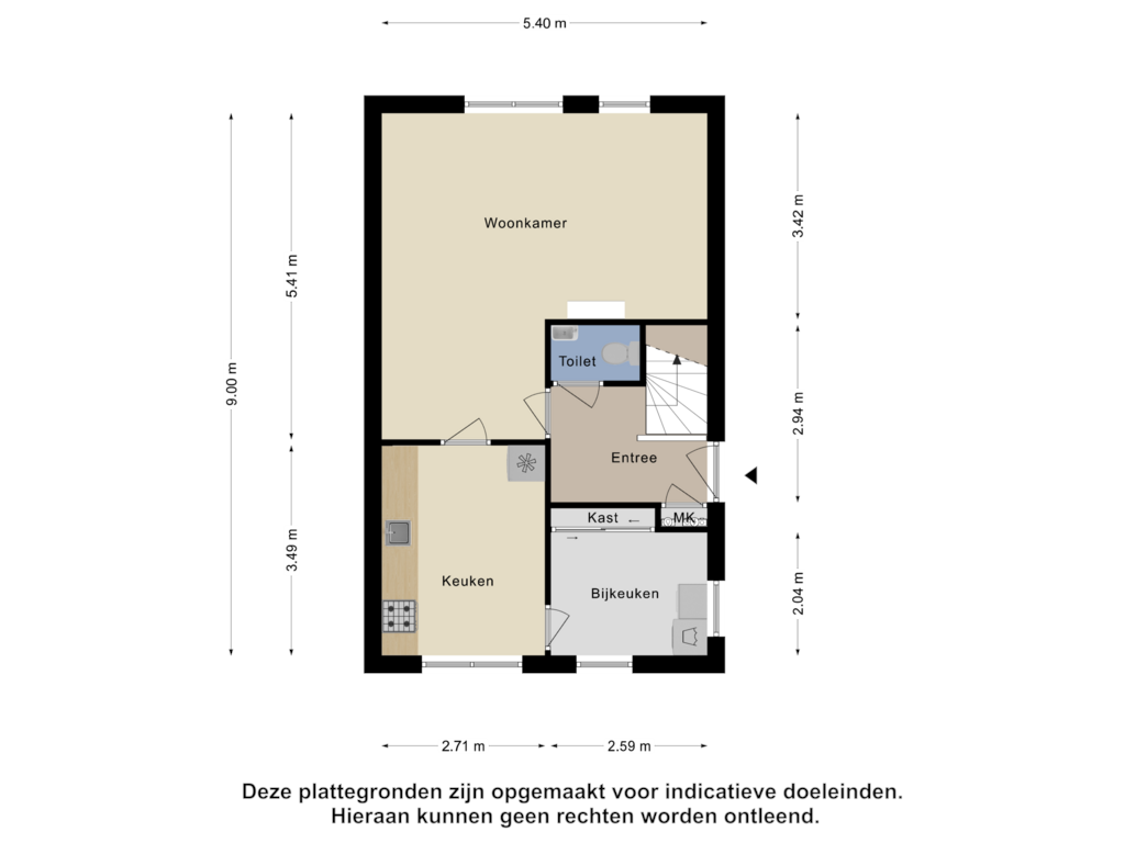 Bekijk plattegrond van Begane Grond van Torenvalk 23