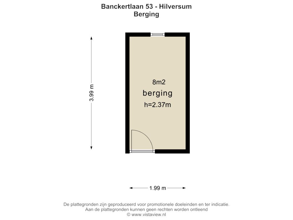 View floorplan of BERGING of Banckertlaan 53