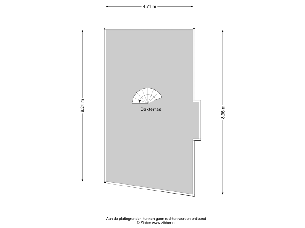 View floorplan of Dakterras of Amstelveenseweg 145-3