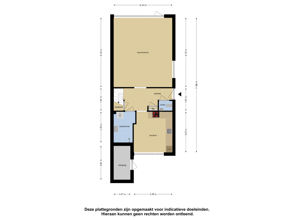 Bekijk plattegrond van Begane Grond van Kervelstraat 17