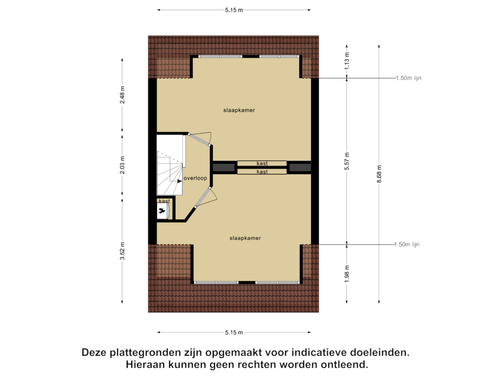 Bekijk plattegrond van Eerste Verdieping van Kervelstraat 17