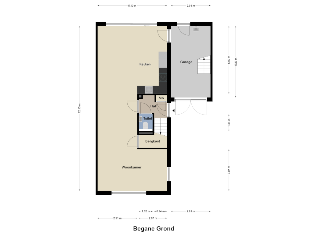 View floorplan of Begane Grond of Mandenmaker 8