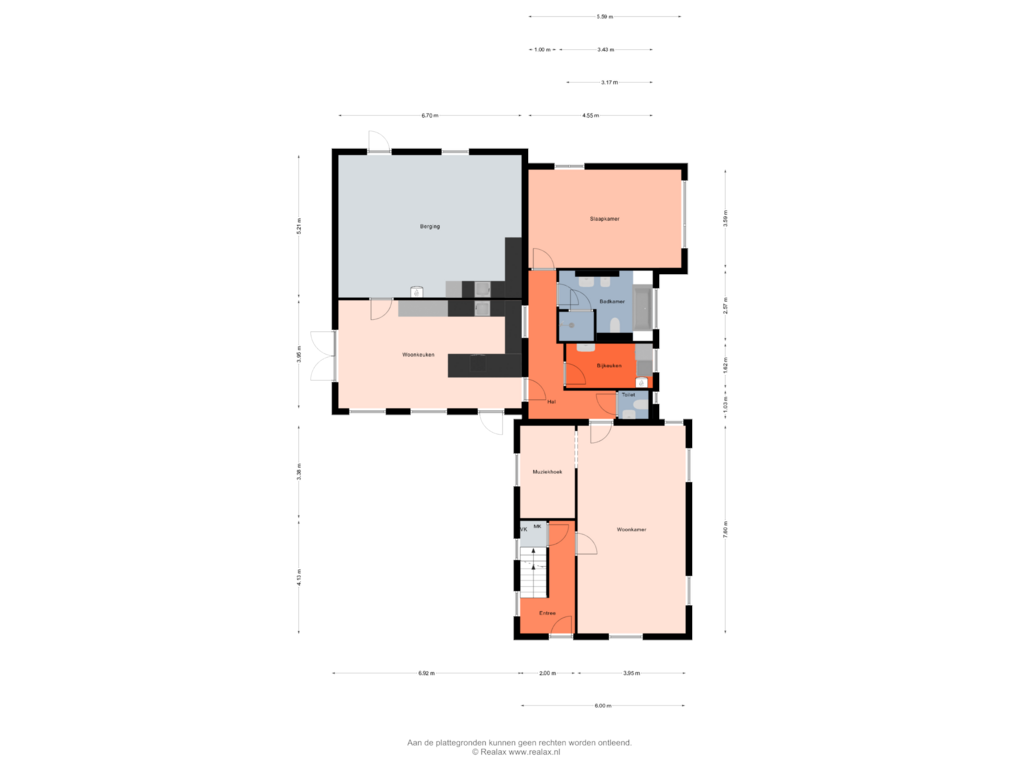 Bekijk plattegrond van Begane grond van Houtwal 22