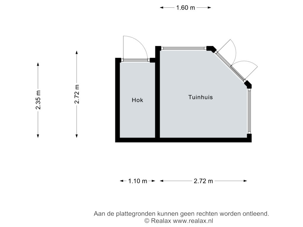 Bekijk plattegrond van Tuinhuis van Houtwal 22