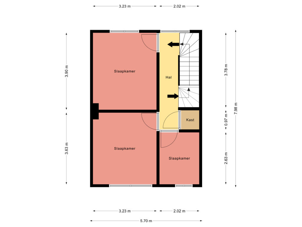 Bekijk plattegrond van Eerste verdieping van Mauritsstraat 38