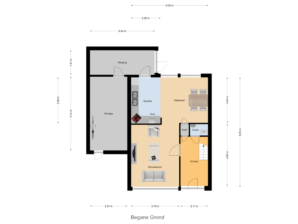 View floorplan of Begane Grond of Bargerslat 13