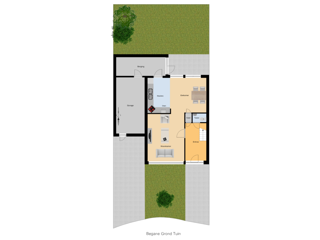 View floorplan of Begane Grond Tuin of Bargerslat 13