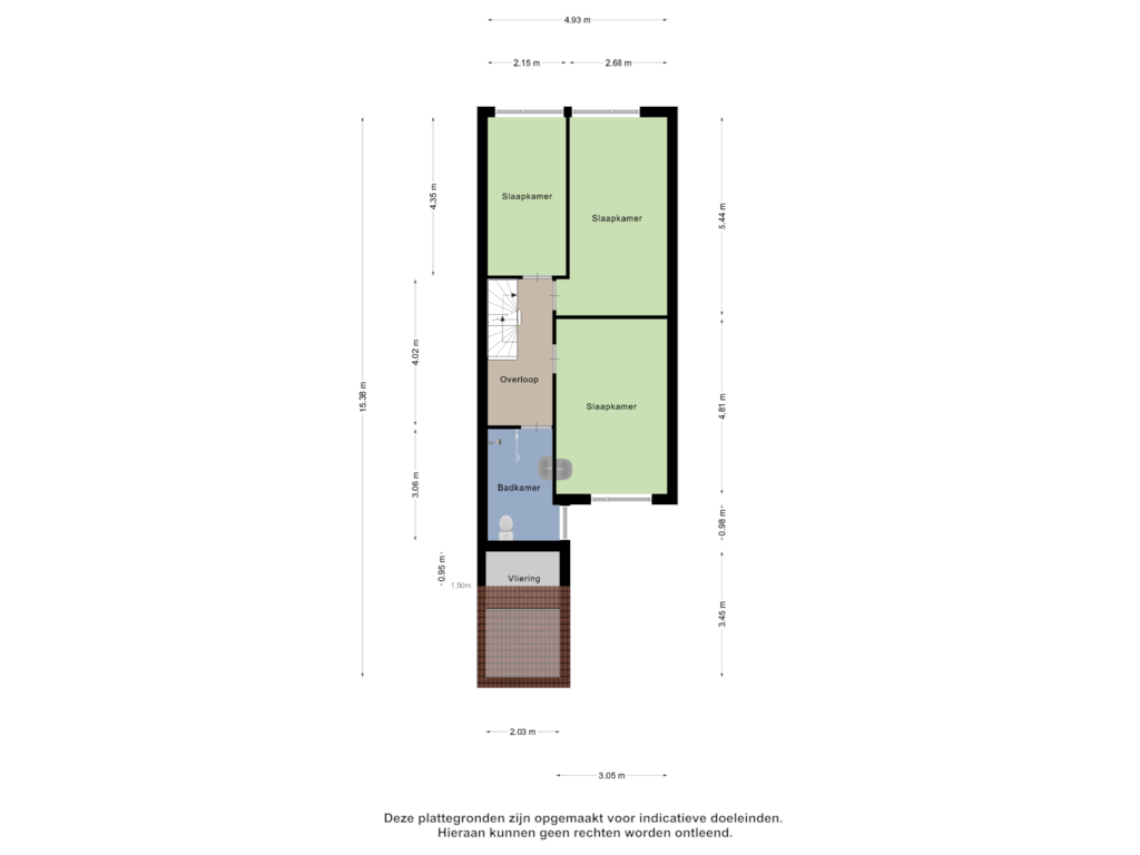 View floorplan of Eerste Verdieping of Saffierstraat 223