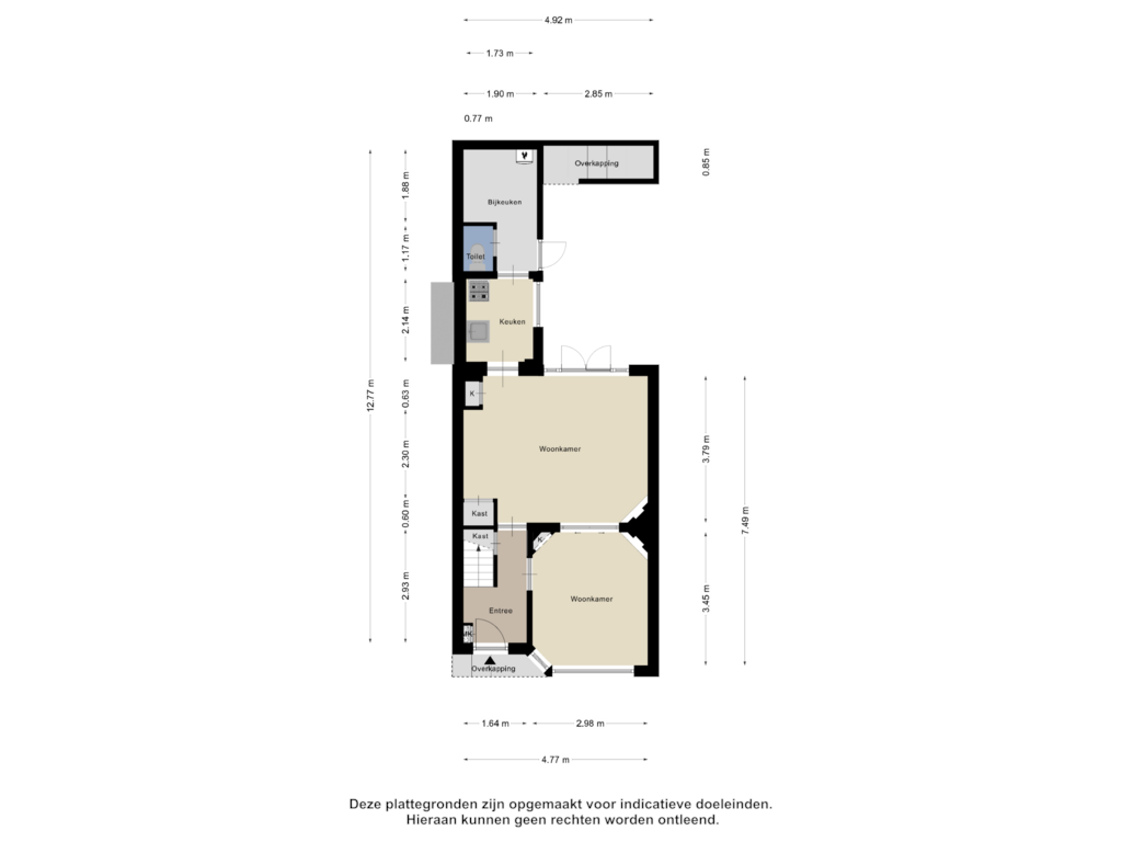 Bekijk plattegrond van Begane Grond van Veulenstraat 8