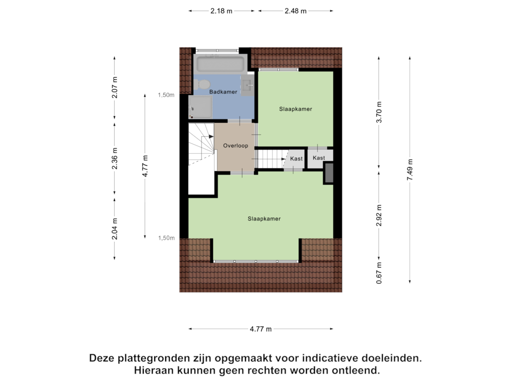 Bekijk plattegrond van Eerste Verdieping van Veulenstraat 8